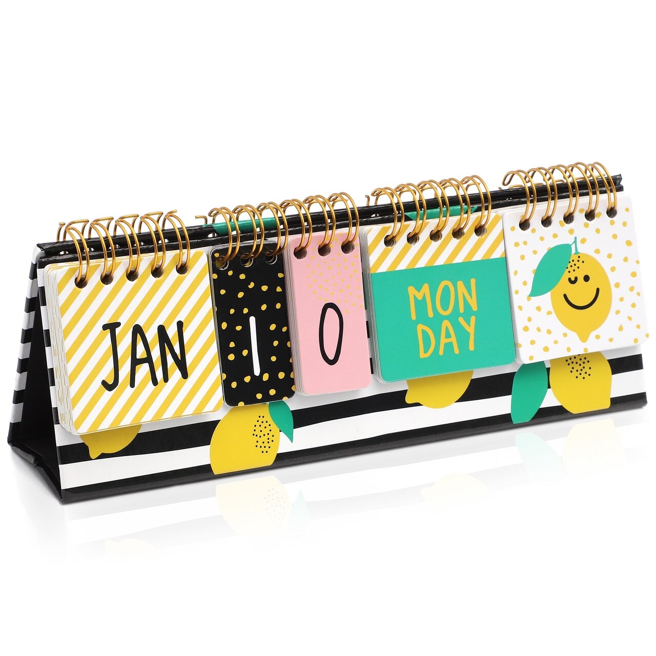 Lemon Perpetual Flip Calendar for Office Desktop, Classroom Supplies, Desk Calendar with Day, Date, and Month Display for Planning, Home, Kitchen Decor (8 x 3.5 Inches) | Michaels lemon-perpetual-flip-calendar-for-office-desktop-classroom-supplies-desk-calendar-with-day-date-and-month-display-for-planning-home-kitchen-decor-8-x-3-5-inches-michaels